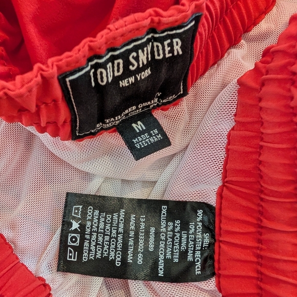 Todd Snyder Bright Red Swim Trunks - Picture 4 of 4